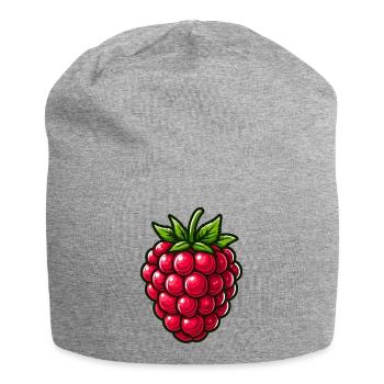 Himbeere, Obst - Jersey-Beanie - Grau meliert - Vorne