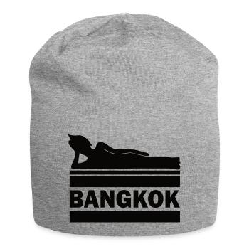 Bangkok Buddha Thailand Temple Wat Pho Souvenir TH - Jersey Beanie - heather grey - Front