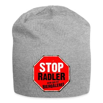 Radler ist Bierquälerei - Jersey-Beanie - Grau meliert - Vorne