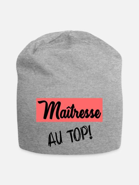 MERCI. MAÎTRESSE. MAÎTRE. MERCI MAÎTRESSE - Bonnet en jersey - gris chiné
