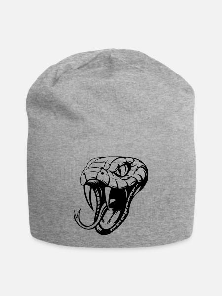 Snake - Jersey-Beanie - Grau meliert