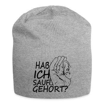 hab ich saufen gehört - Jersey-Beanie - Grau meliert - Vorne