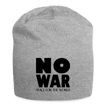 NO WAR Peace for the world - Jersey-Beanie - Grau meliert - Vorne