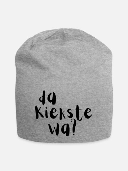 Da kiekste wa? - Jersey-Beanie - Grau meliert
