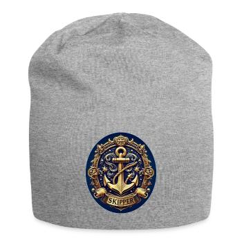 Skipper Logo - Jersey Beanie - heather grey - Front
