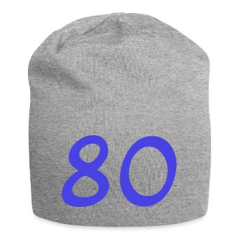 80. 80 YEARS. 80th ANNIVERSARY. 80TH BIRTHDAY. - Jersey Beanie - heather grey - Front