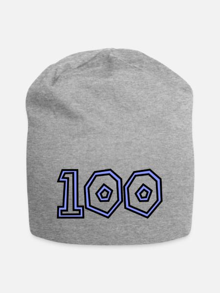 100. 100 ANS. 100e ANNIVERSAIRE. ANNIVERSAIRE 100 - Bonnet en jersey - gris chiné