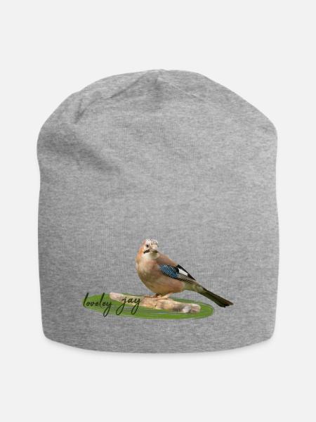 Eichelhäher - Jersey-Beanie - Grau meliert