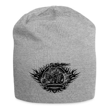 Tractor Pulling Logo - Jersey Beanie - heather grey - Front