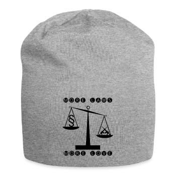 More laws more love - less weapons - Jersey Beanie - heather grey - Front