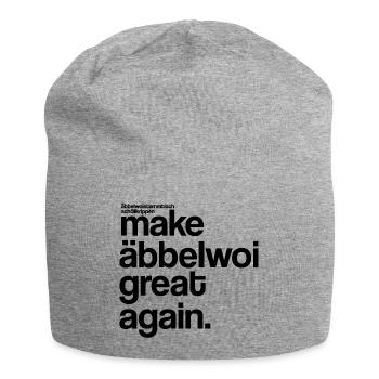make äbbelwoi great again - Jersey-Beanie - Grau meliert - Vorne