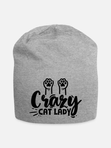 Cat Lover - Jersey-Beanie - Grau meliert