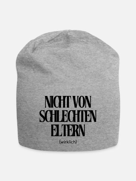 Nicht von schlechten Eltern - Jersey-Beanie - Grau meliert