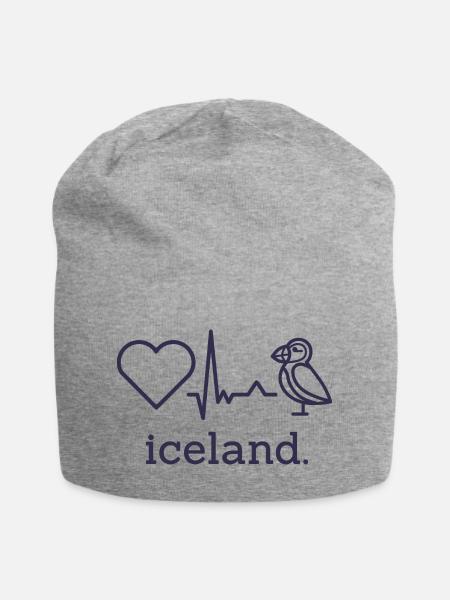 Papageitaucher Island Urlaub Reykjavík Puffin - Jersey-Beanie - Grau meliert