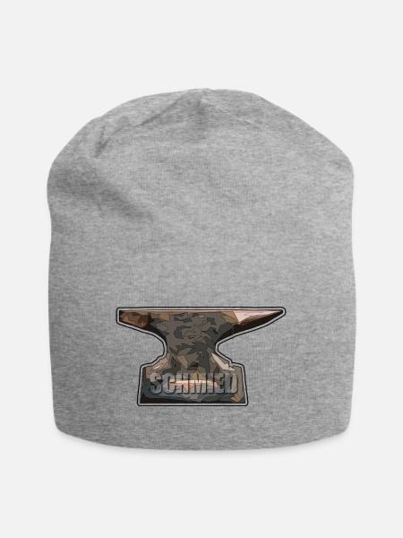 Amboss - Jersey-Beanie - Grau meliert