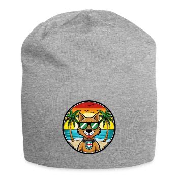 Portuguese Watchdog Breed Cartoon Sunglasses Beach - Jersey Beanie - heather grey - Front
