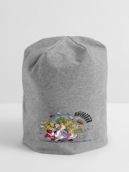 Asterix & Obelix Schlägerei - Jersey-Beanie - Grau meliert - Vorne