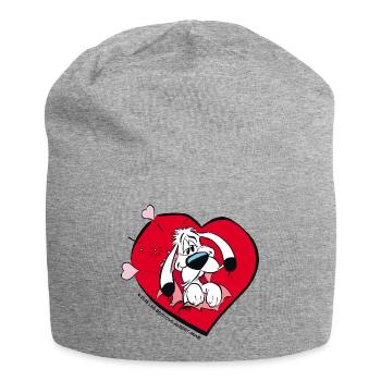 Asterix & Obelix - Idefix Mit Herz - Jersey-Beanie - Grau meliert - Vorne
