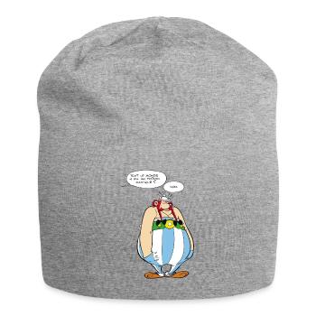 Asterix & Obelix - Obelix Sprechblasen - Jersey-Beanie - Grau meliert - Vorne