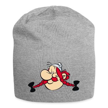 Asterix & Obelix - Obelix Gesicht - Jersey-Beanie - Grau meliert - Vorne