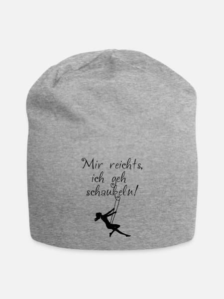 Mir reichts, ich geh schaukeln! - Jersey-Beanie - Grau meliert