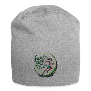 Fueled By Plants Not Excuses - Jersey Beanie - heather grey - Front