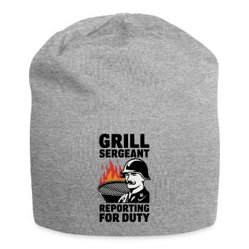 Grill Sergeant Reporting For Duty - Jersey Beanie - heather grey - Front