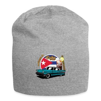 Kuba Zigarre Auto Rum Libre Havanna Souvenir retro - Jersey-Beanie - Grau meliert - Vorne