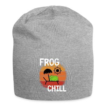 Frosch-Chill - Jersey-Beanie - Grau meliert - Vorne