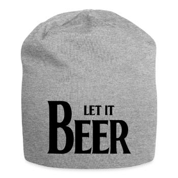Lass es Bier - Jersey-Beanie - Grau meliert - Vorne