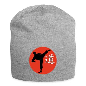 kungfukämper und schrftzeichen dao - Jersey-Beanie - Grau meliert - Vorne