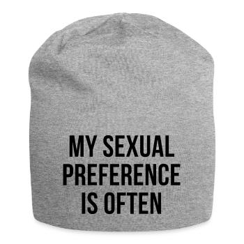 My sexual preference is often - Jersey-Beanie - Grau meliert - Vorne