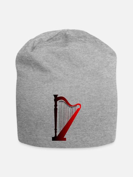 Harfe - Jersey-Beanie - Grau meliert