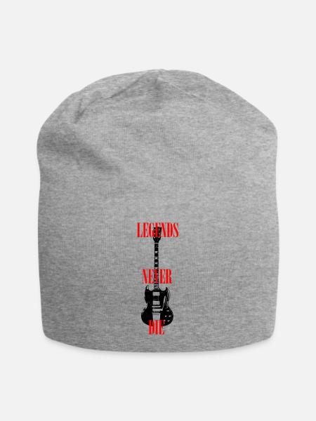 Legenden sterben nie – Bold Typo - Jersey-Beanie - Grau meliert