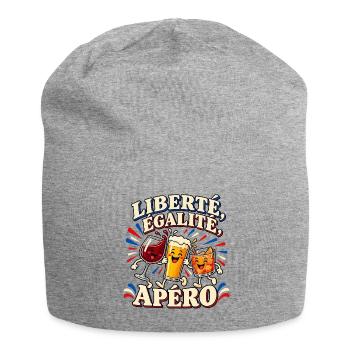 Freedom Equality Aperitif – Humor und Geselligkeit - Jersey-Beanie - Grau meliert - Vorne