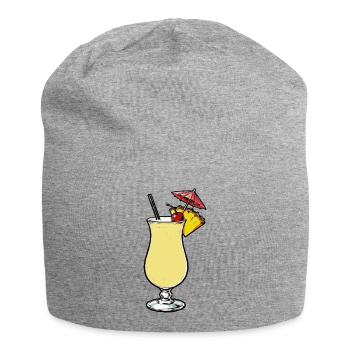 Tropischer Ananas-Cocktail - Jersey-Beanie - Grau meliert - Vorne