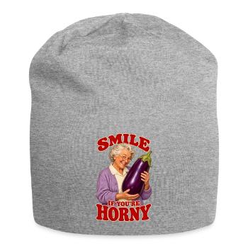 Oma Aubergine Zweideutiger Spruch und Partyhumor - Jersey-Beanie - Grau meliert - Vorne