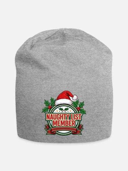 T-Shirt des Naughty List-Mitglieds – lustiges Weihnachten - Jersey-Beanie - Grau meliert