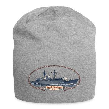 Regele Ferdinand F221 – Maritime Vintage-Edition - Jersey-Beanie - Grau meliert - Vorne