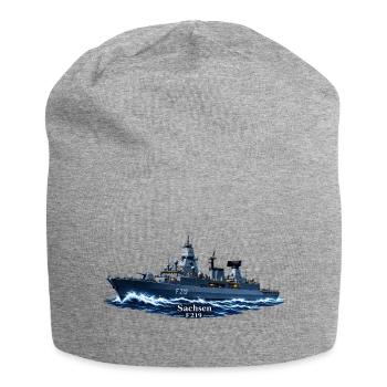 Sachsen F219 – Nachtfahrt – personalisierbar - Jersey-Beanie - Grau meliert - Vorne