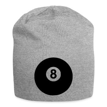 Billardkugel Billard Geschenk - Jersey-Beanie - Grau meliert - Vorne