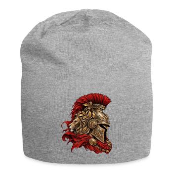 Römischer Krieger mit Löwenhelm – Antike Kunst - Jersey-Beanie - Grau meliert - Vorne