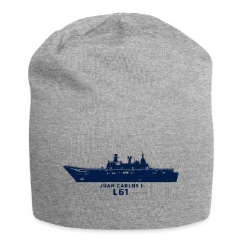 Juan Carlos I L61 – Minimalistische Silhouette - Jersey-Beanie - Grau meliert - Vorne