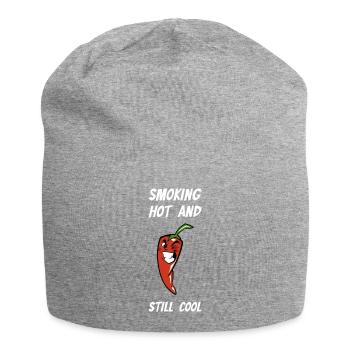Smoking Hot And Still Cool Chili Scharf Lustig - Jersey-Beanie - Grau meliert - Vorne