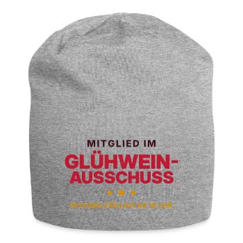Mitglied im Glühwein-Ausschuss - Jersey-Beanie - Grau meliert - Vorne