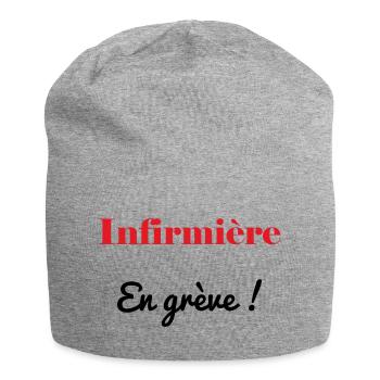KRANKENSCHWESTER. STREIK. DEMONSTRATION. ARBEIT. HUMOR. - Jersey-Beanie - Grau meliert - Vorne