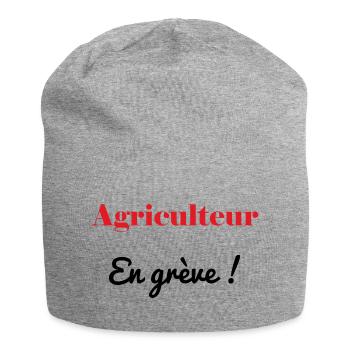 BAUER. STREIK. DEMONSTRATION. ARBEIT. HUMOR - Jersey-Beanie - Grau meliert - Vorne
