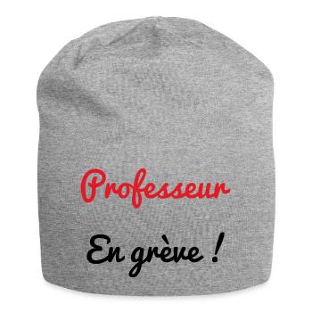 PROFESSOR. STREIK. DEMONSTRATION. ARBEIT. HUMOR. - Jersey-Beanie - Grau meliert - Vorne