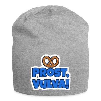 Prost, Vulva! Brezel Sticker - Jersey-Beanie - Grau meliert - Vorne