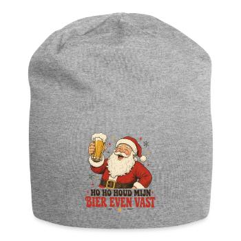 Ho Ho Hold My Beer – lustiges Weihnachten - Jersey-Beanie - Grau meliert - Vorne
